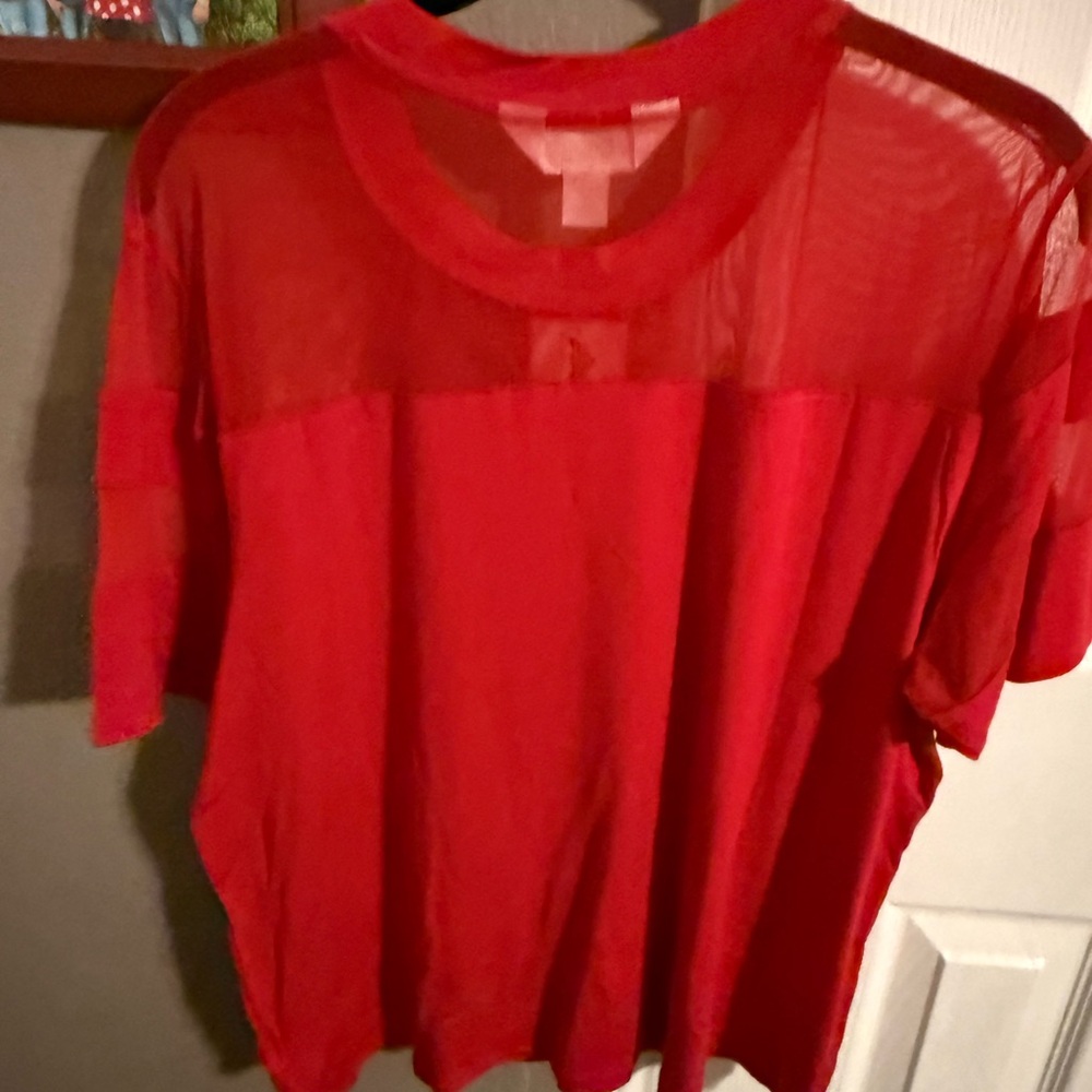 Red Mesh Texas Tech T-Shirt - Picture 3 of 3